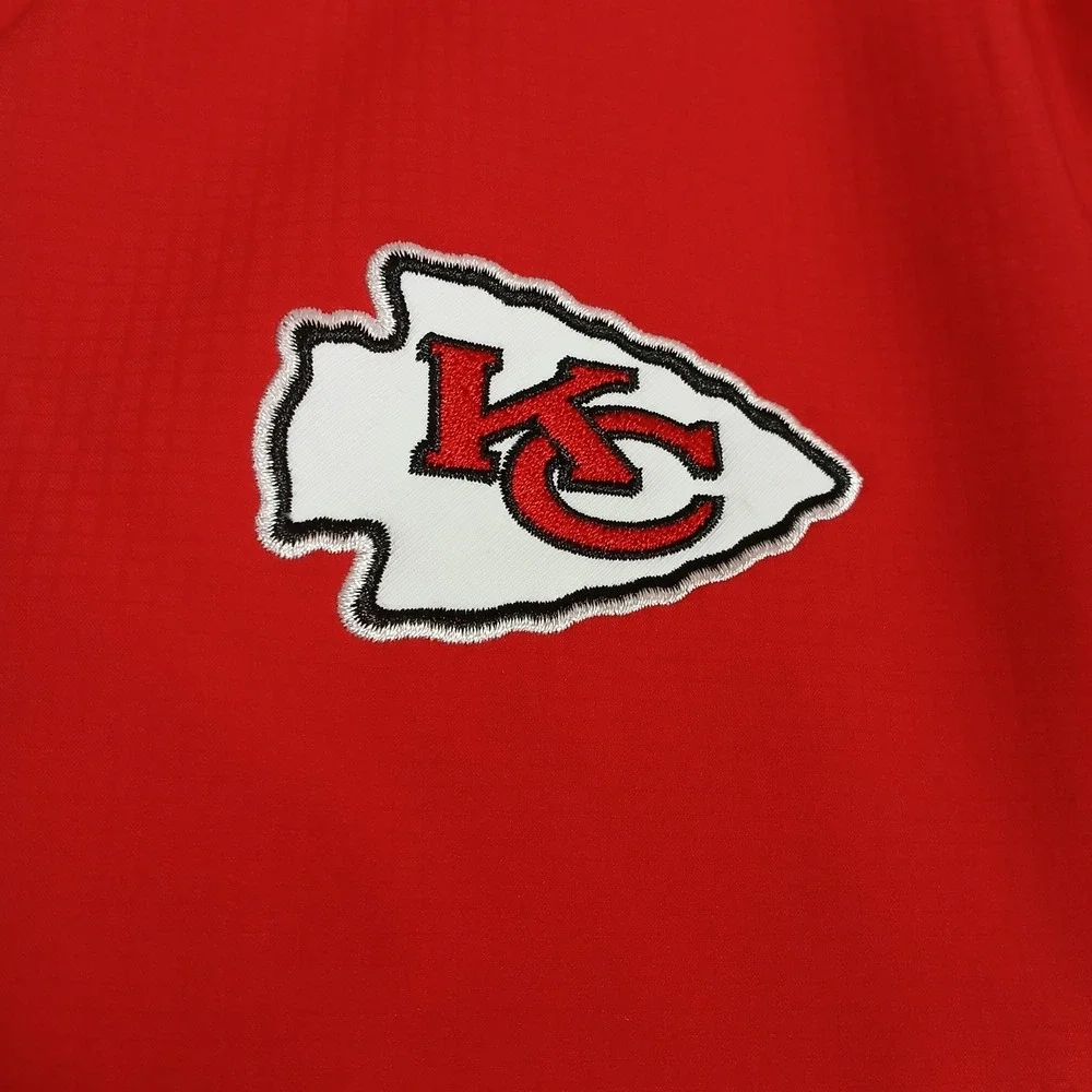 NWT Kansas City Chiefs NFL Full Zip-Up Jacket Size Small Men's Red Grey Official